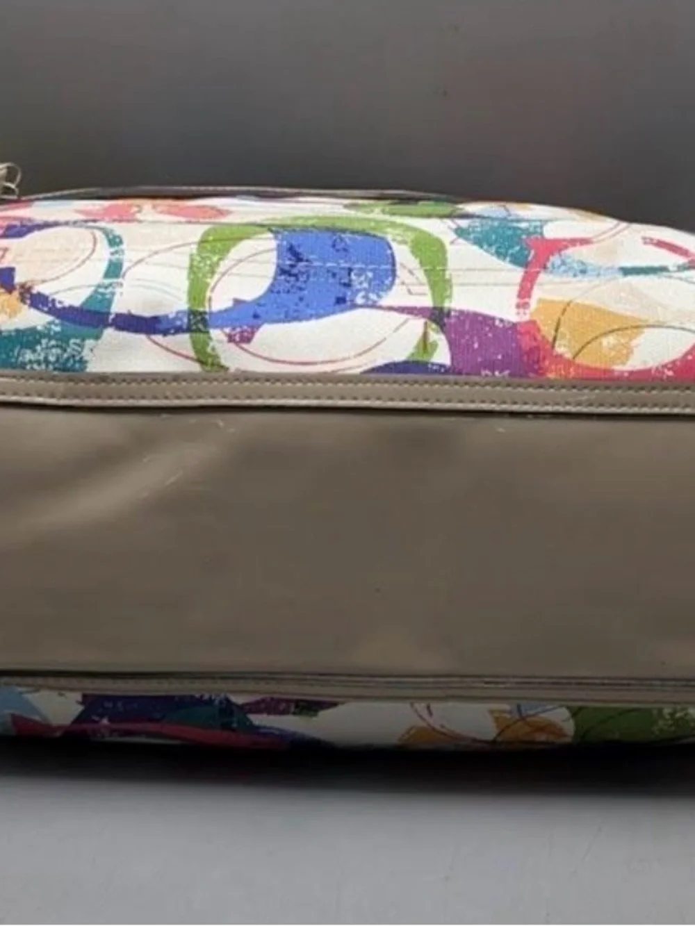 Coach Multicolor Poppy Signature Canvas Tote - with C monogram